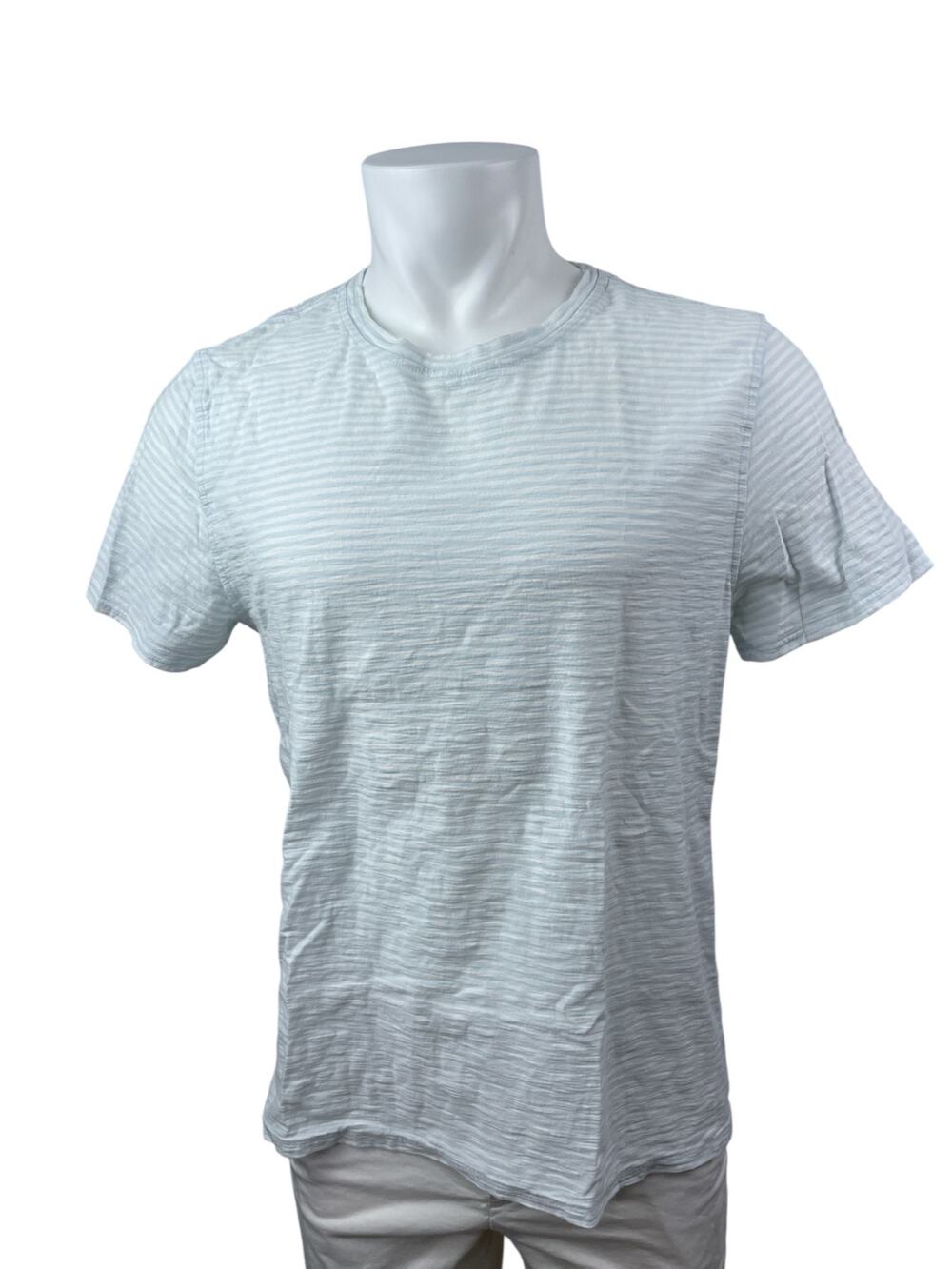 7 For All Mankind Men's Stripe Crew Neck Short Sleeve Basic Tee T-Shirt Top Sz M